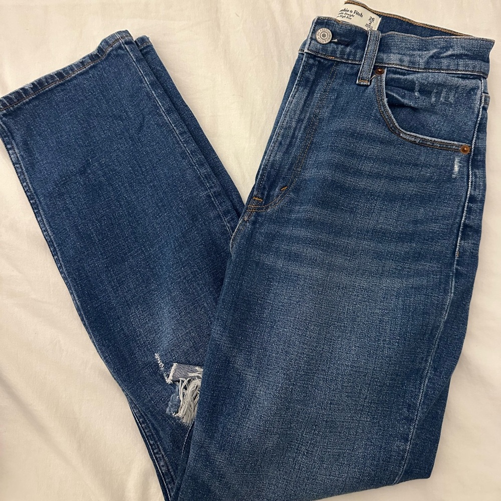 Abercrombie & Fitch Ankle Ultra High Rise Blue Jeans